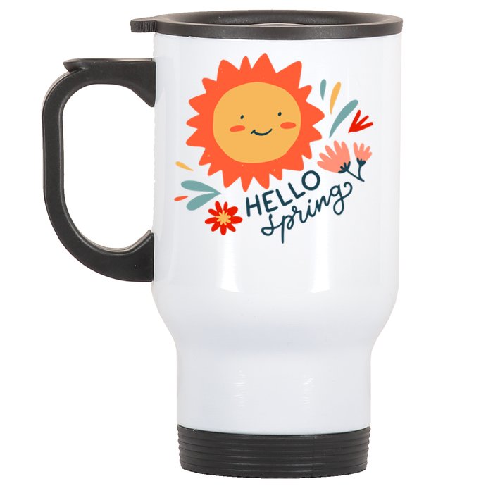 Hello Spring Sunset Floral Stainless Steel Travel Mug