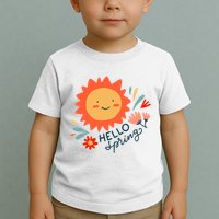 Hello Spring Sunset Floral Toddler T-Shirt
