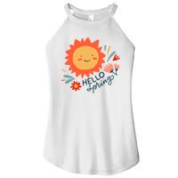 Hello Spring Sunset Floral Women's Perfect Tri Rocker Tank