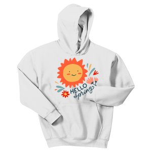 Hello Spring Sunset Floral Kids Hoodie