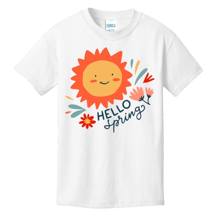 Hello Spring Sunset Floral Kids T-Shirt