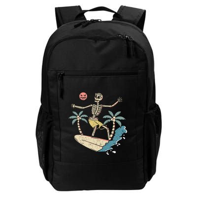 Hawaii Surfer Skeleton Halloween Beach Scary Spooky Surfers Backpack