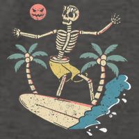 Hawaii Surfer Skeleton Halloween Beach Scary Spooky Surfers Vector Backpack