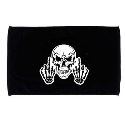 Halloween Skull Scared? Bruhhh Spooky Microfiber Hand Towel