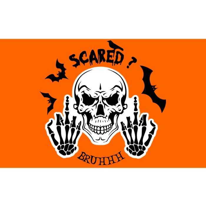 Halloween Skull Scared? Bruhhh Spooky Bumper Sticker