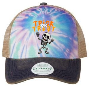 Halloween Spooky Skeleton Design Trick Or Treat Legacy Tie Dye Trucker Hat