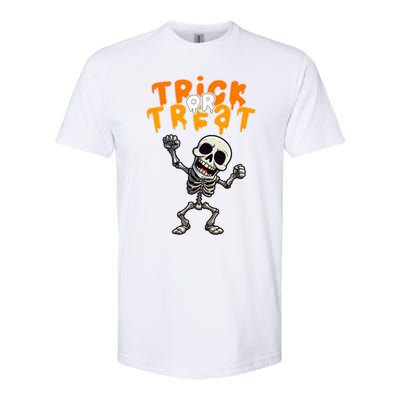 Halloween Spooky Skeleton Design Trick Or Treat Softstyle® CVC T-Shirt