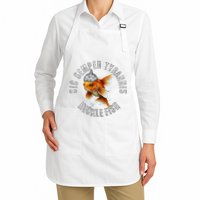 Hecklefish Says Sic Semper Tyrannis Wearing A Tinfoil Hat Full-Length Apron With Pockets