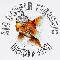 Hecklefish Says Sic Semper Tyrannis Wearing A Tinfoil Hat Full-Length Apron With Pockets