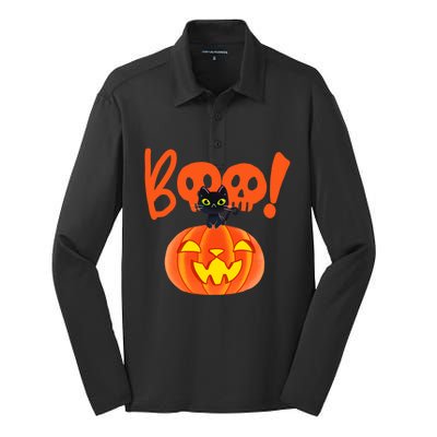 Halloween Spooky Season Silk Touch Performance Long Sleeve Polo