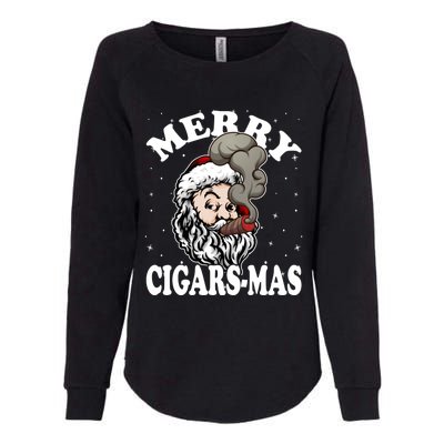 Hipster Santa Smoking Cigars Dad Xmas Gift Sweater Pajama Funny Gift Womens California Wash Sweatshirt