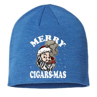 Hipster Santa Smoking Cigars Dad Xmas Gift Sweater Pajama Funny Gift Sustainable Beanie