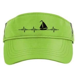 Heartbeat Sailing Sailboat Adult Drive Performance Visor