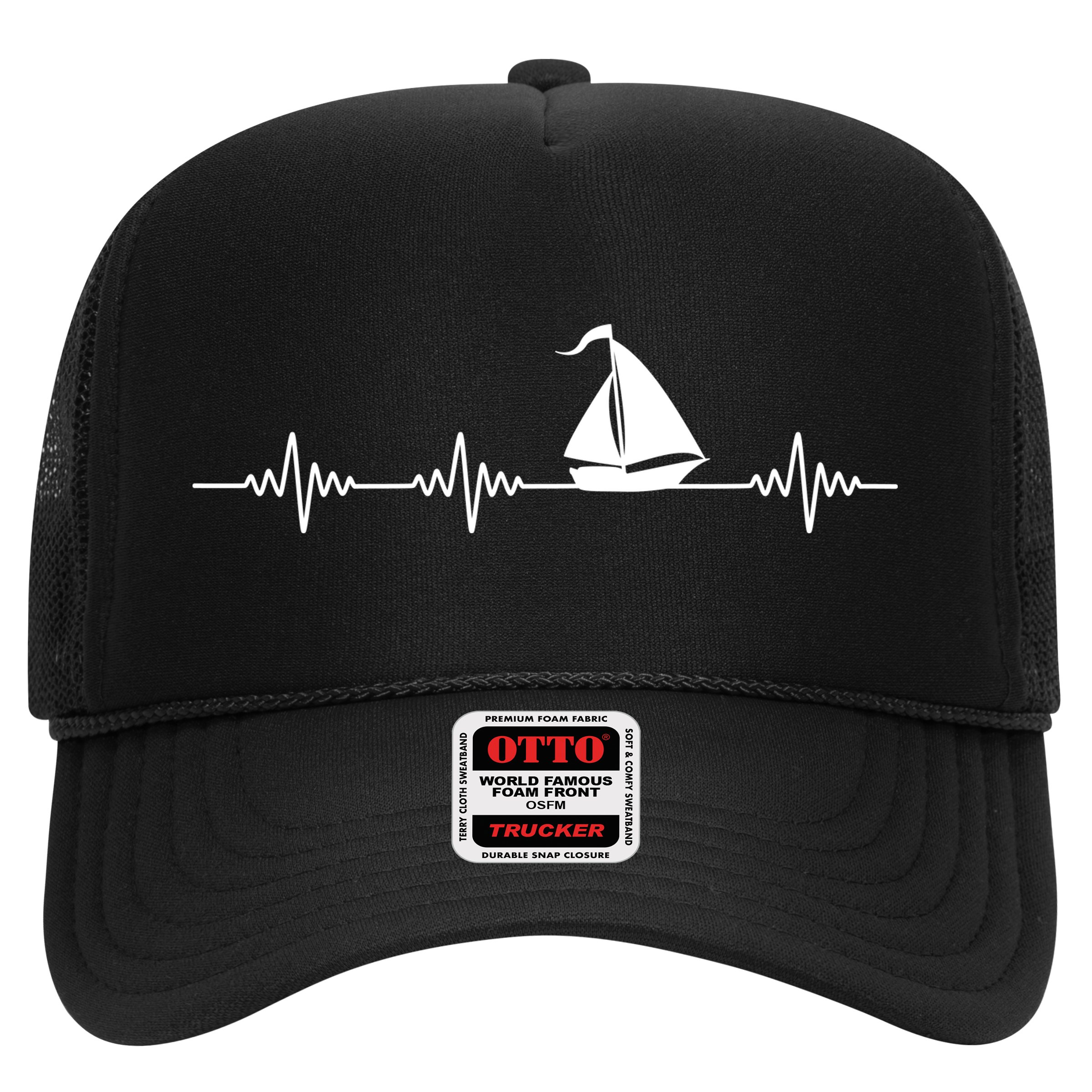 Heartbeat Sailing Sailboat Hat