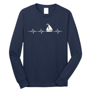 Heartbeat Sailing Sailboat Long Sleeve Shirt