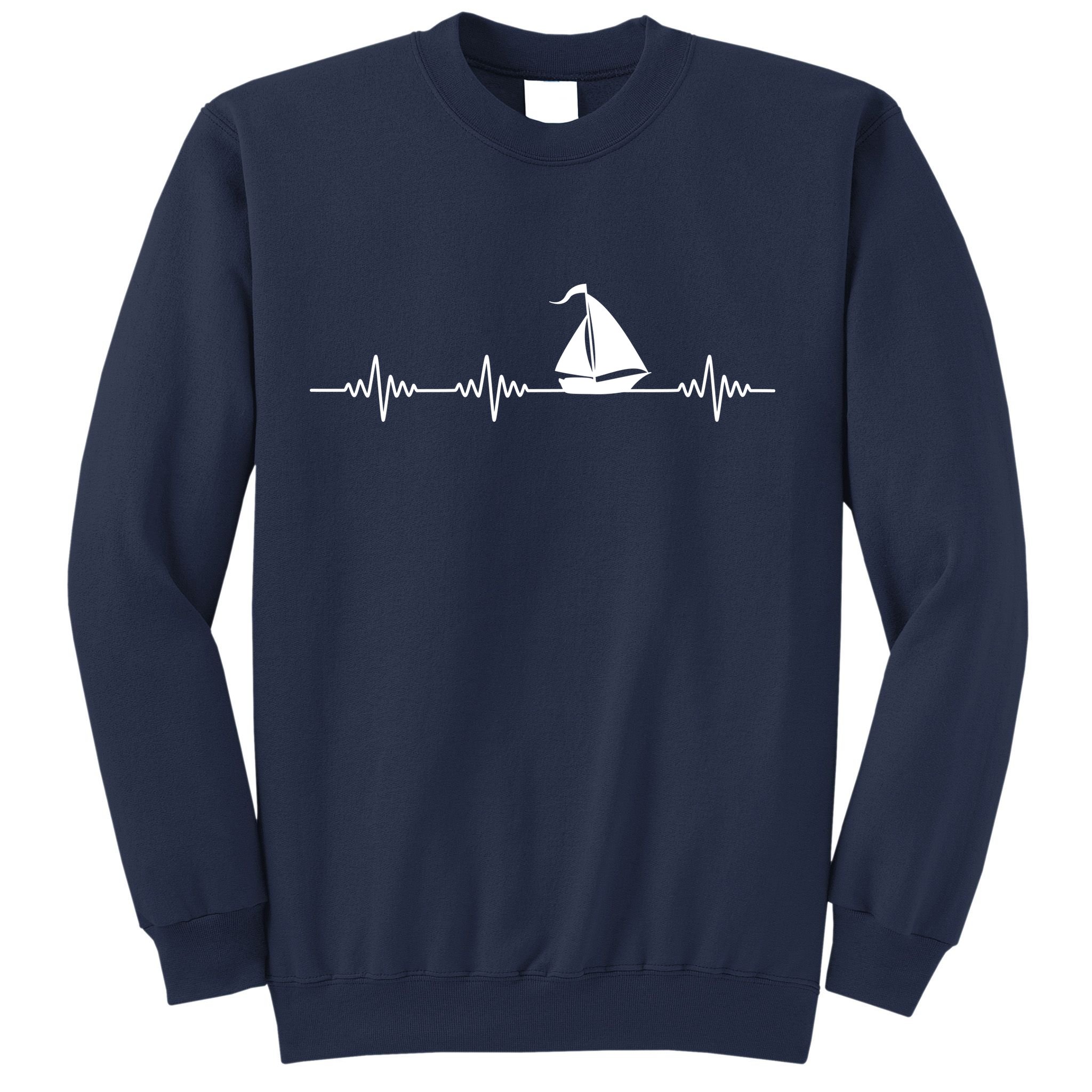 Heartbeat Sailing Sailboat Sweatshirt