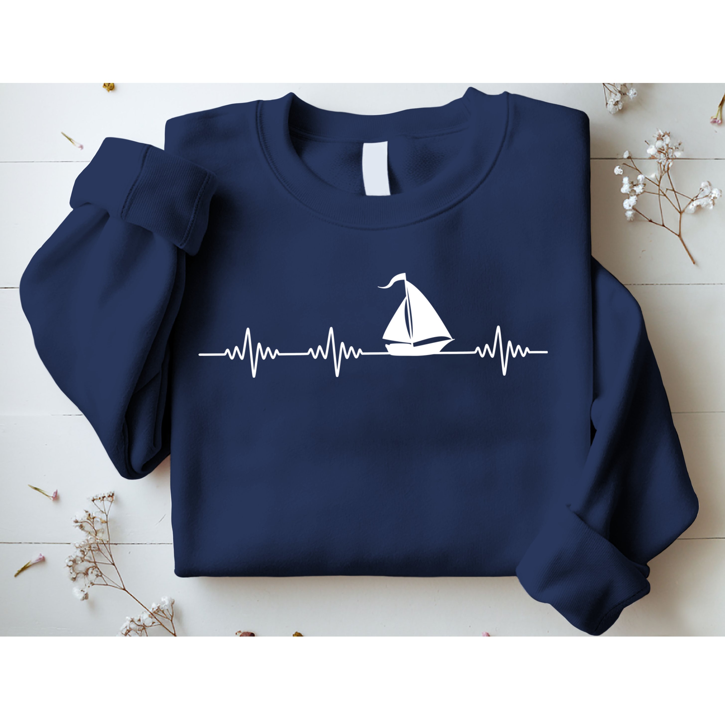Heartbeat Sailing Sailboat Sweatshirt