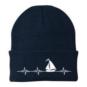 Heartbeat Sailing Sailboat Knit Cap Winter Beanie