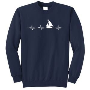 Heartbeat Sailing Sailboat Tall Sweatshirt