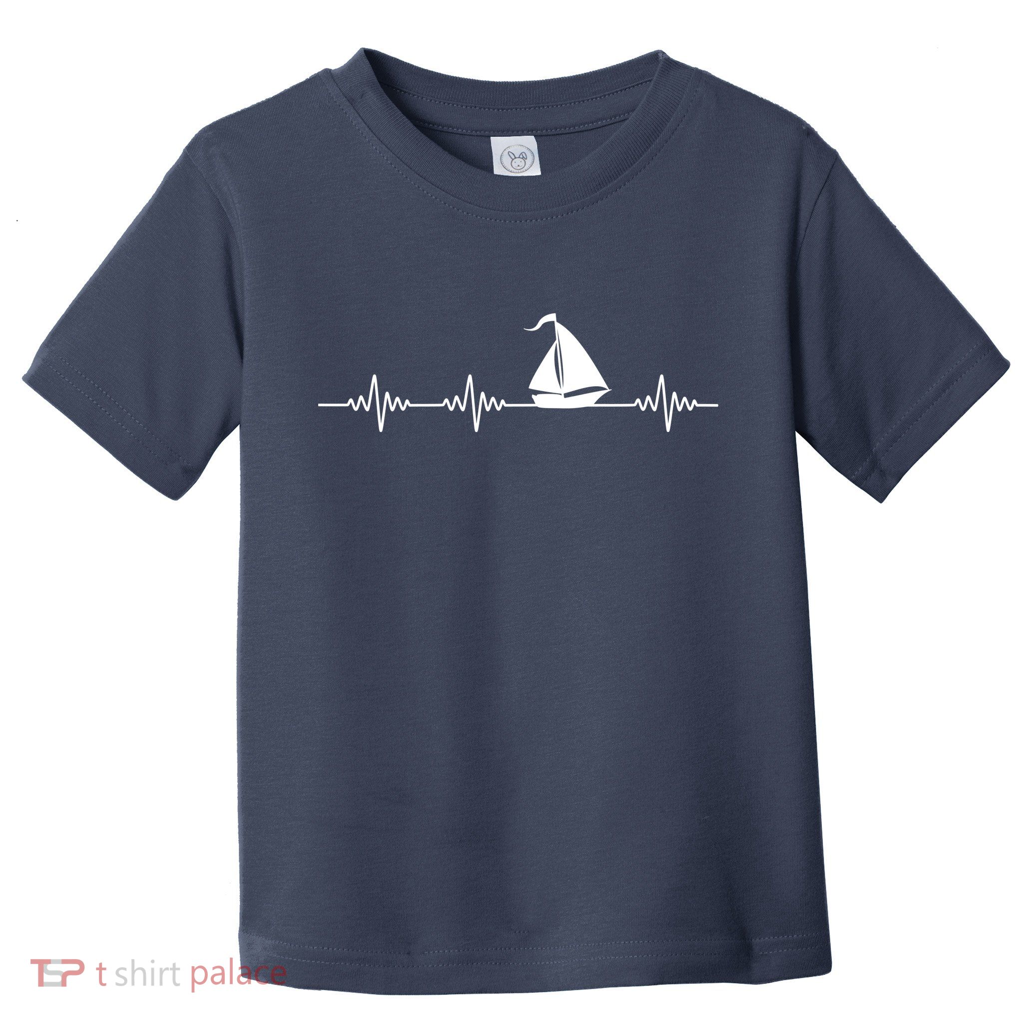 Heartbeat Sailing Sailboat Toddler T-Shirt