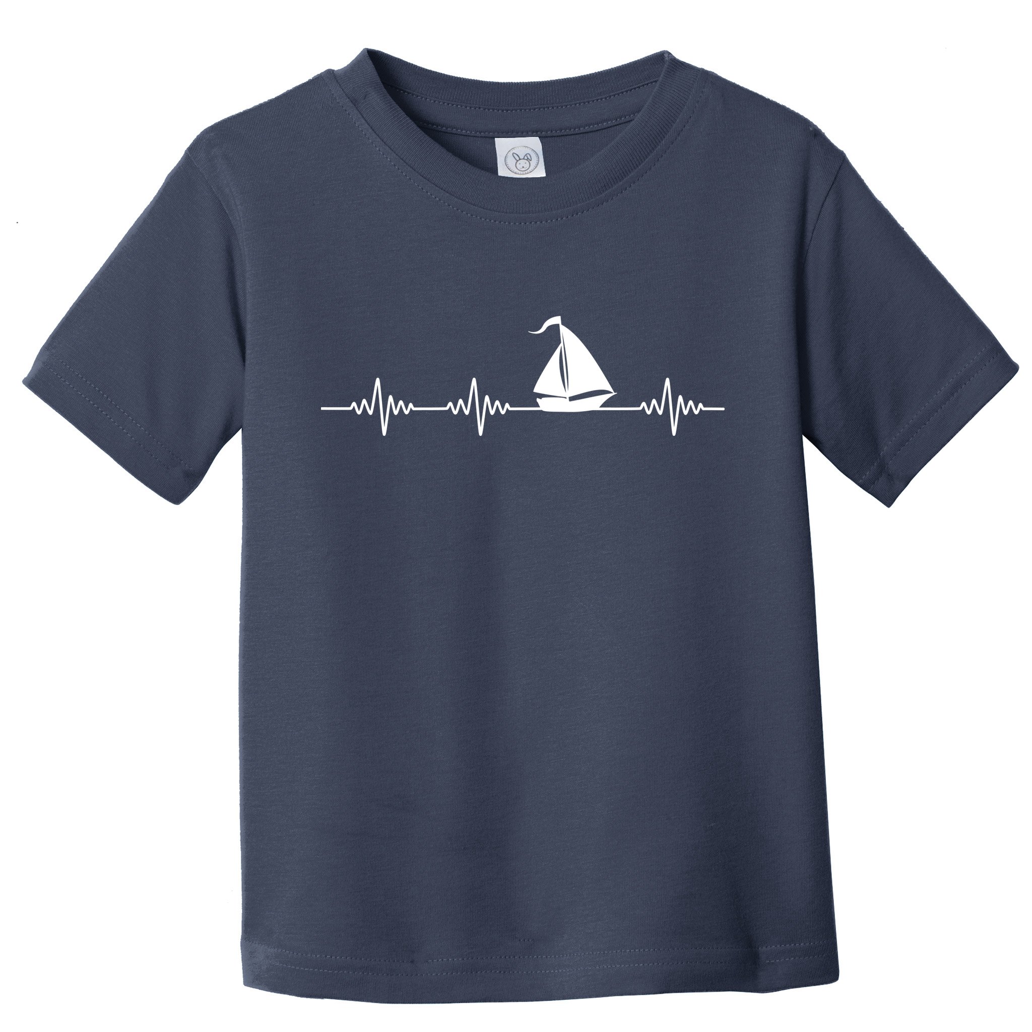 Heartbeat Sailing Sailboat Toddler T-Shirt