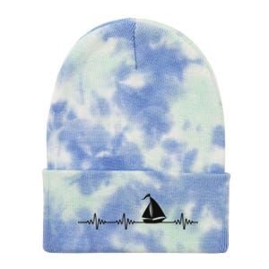 Heartbeat Sailing Sailboat Tie Dye 12in Knit Beanie