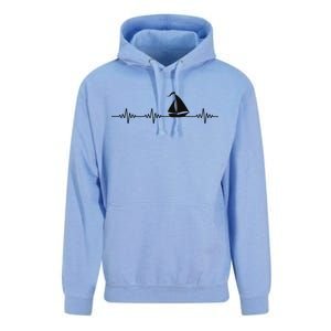 Heartbeat Sailing Sailboat Unisex Surf Hoodie