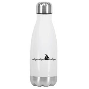 Heartbeat Sailing Sailboat Stainless Steel Insulated Water Bottle