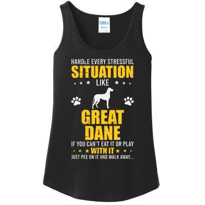 Handle Stressful Situation Great Dane Dog Lovers Ladies Essential Tank