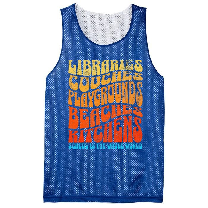 Homeschooler Student School Is The Whole World Mesh Reversible Basketball Jersey Tank