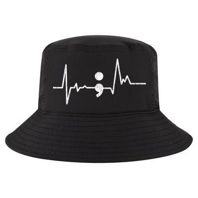 Heartbeat Semicolon Suicide Prevention Awareness Graphic Cool Comfort Performance Bucket Hat