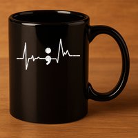 Heartbeat Semicolon Suicide Prevention Awareness Graphic 11oz C Handle Ceramic Mug
