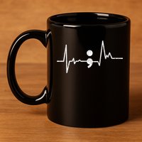 Heartbeat Semicolon Suicide Prevention Awareness Graphic 11oz C Handle Ceramic Mug