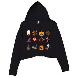 Halloween Spooky Season Crop Fleece Hoodie