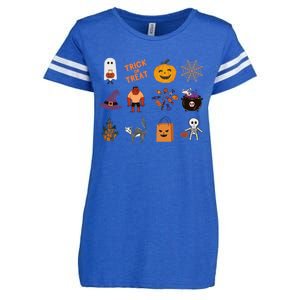 Halloween Spooky Season Enza Ladies Jersey Football T-Shirt