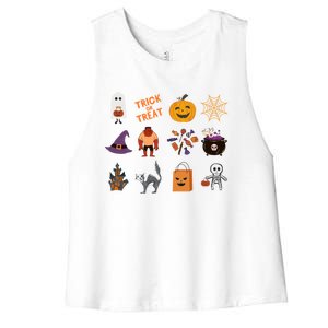 Halloween Spooky Season Women's Racerback Cropped Tank