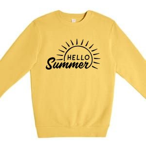 Hello Summer Sunset Premium Crewneck Sweatshirt