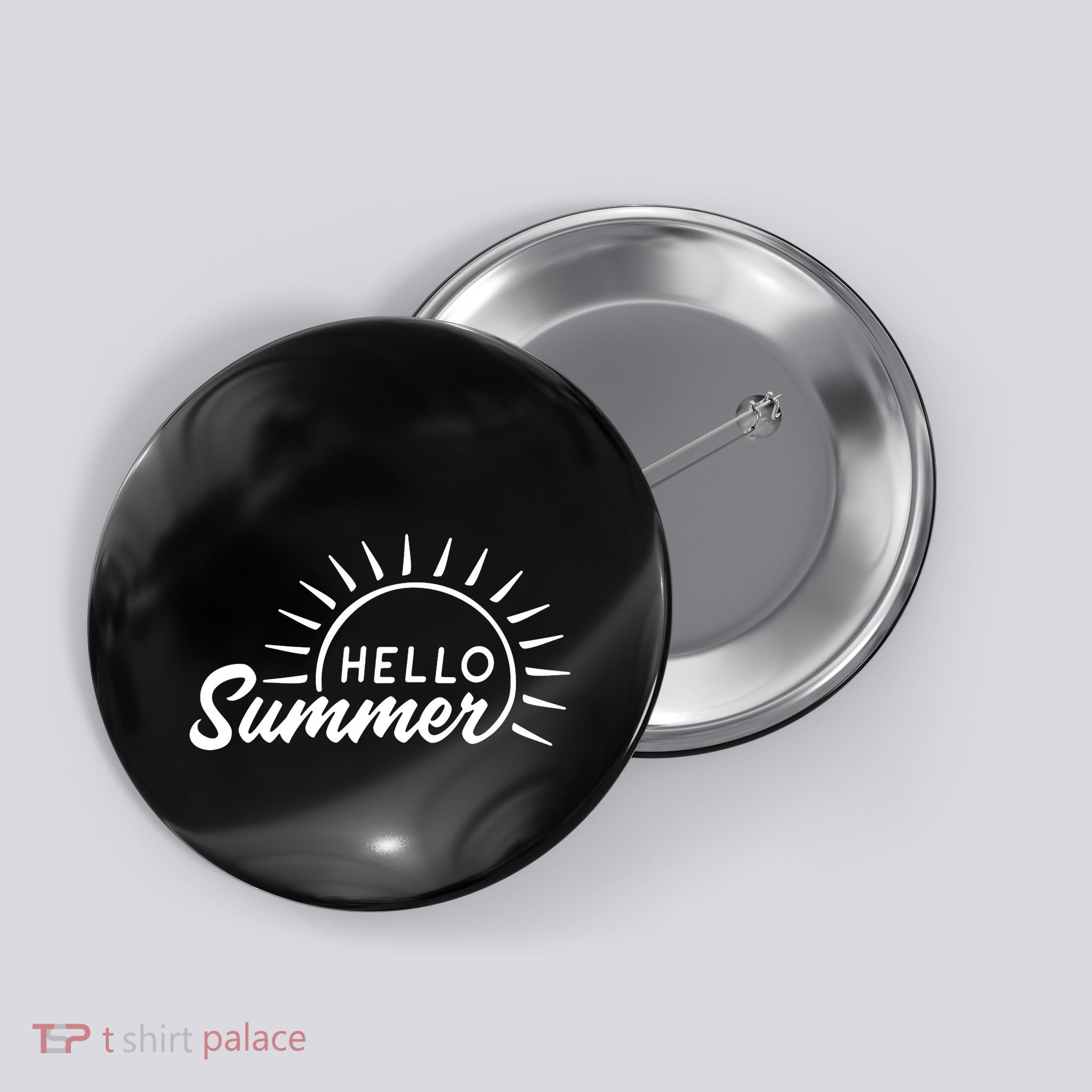 Hello Summer Sunset Button