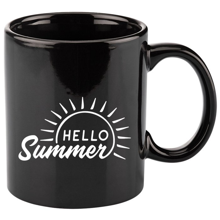 Hello Summer Sunset 11oz C Handle Ceramic Mug