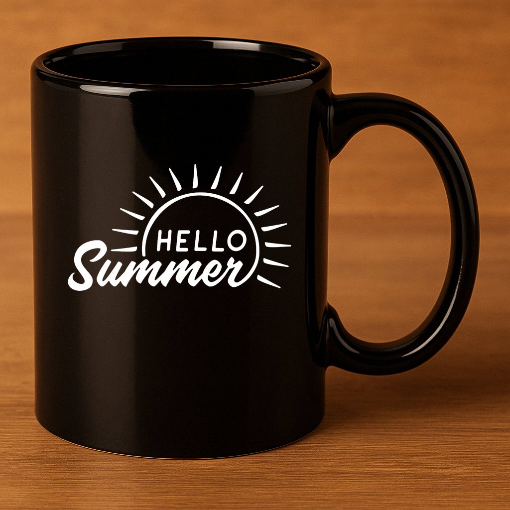 Hello Summer Sunset 11oz C Handle Ceramic Mug