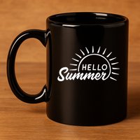 Hello Summer Sunset 11oz C Handle Ceramic Mug