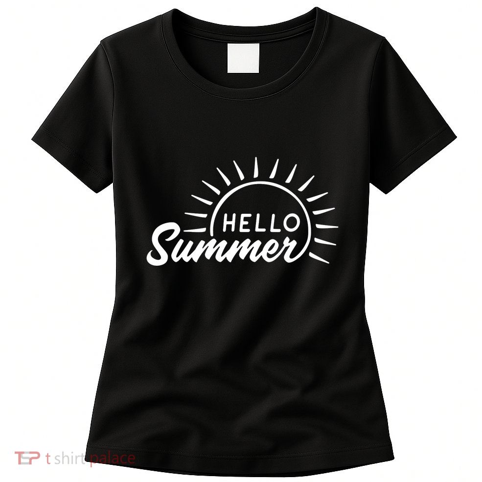 Hello Summer Sunset Womens T-Shirt