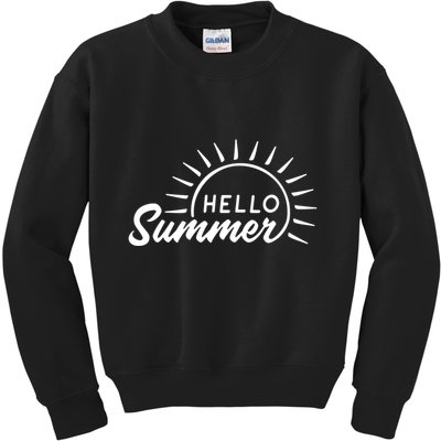 Hello Summer Sunset Kids Sweatshirt