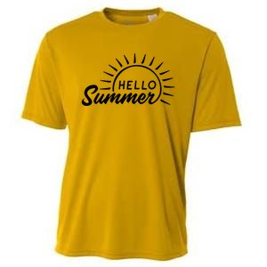 Hello Summer Sunset Cooling Performance Crew T-Shirt