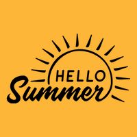 Hello Summer Sunset Golf Towel