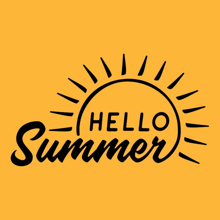 Hello Summer Sunset Golf Towel