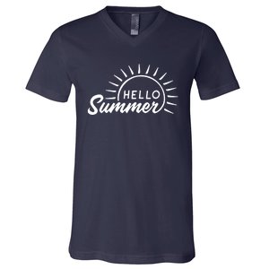 Hello Summer Sunset V-Neck T-Shirt