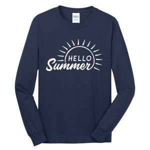 Hello Summer Sunset Tall Long Sleeve T-Shirt