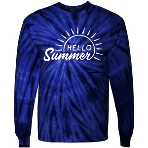 Hello Summer Sunset Tie-Dye Long Sleeve Shirt