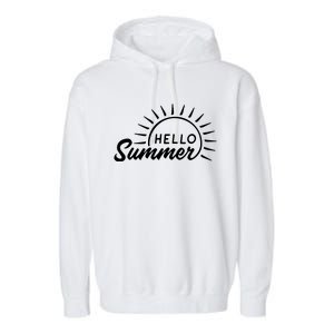 Hello Summer Sunset Garment-Dyed Fleece Hoodie